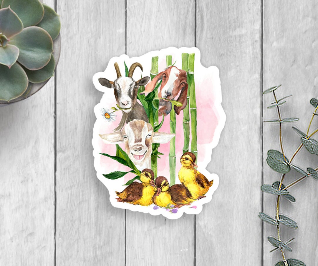 Farm Animals Vinyl Sticker, Water Bottle Decal, Tumbler Sticker, Car