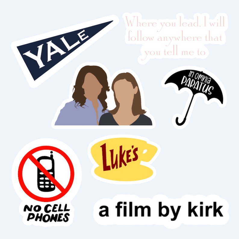 year end annual account gilmore girls sticker pack luke s lorelei diner stic