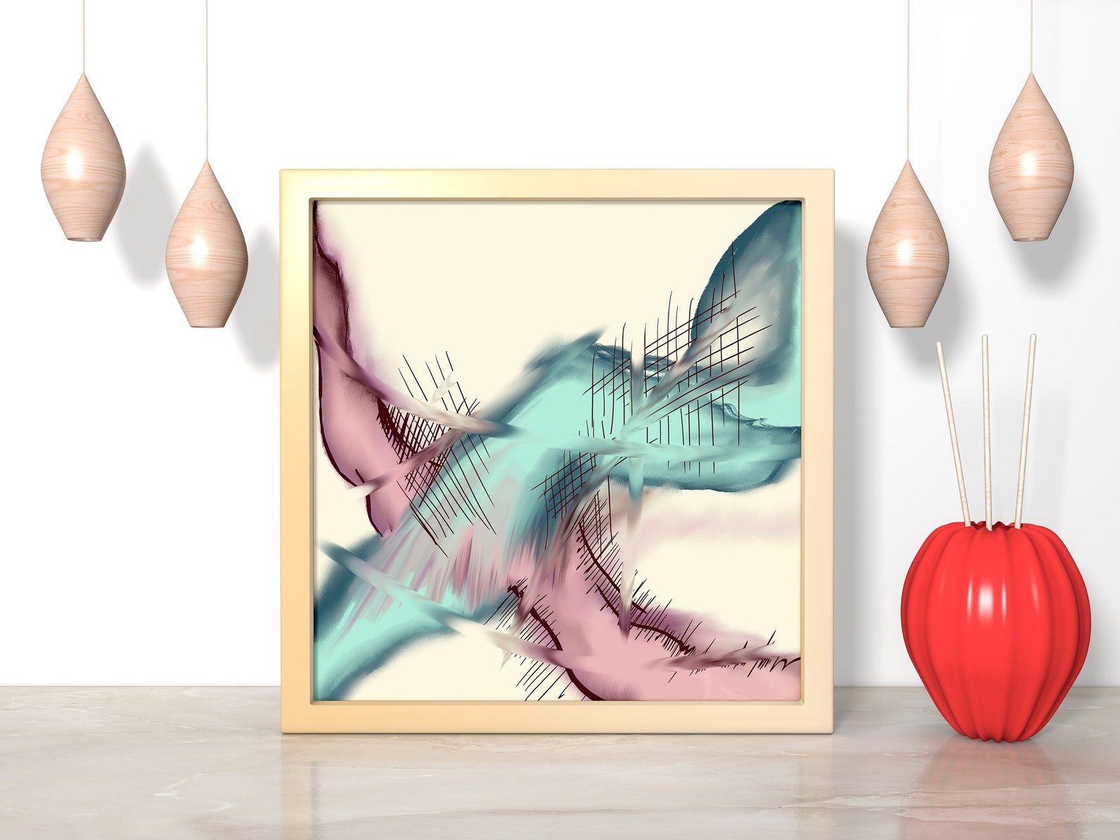 Abstract art print Trendy wall art Abstract digital download Etsy