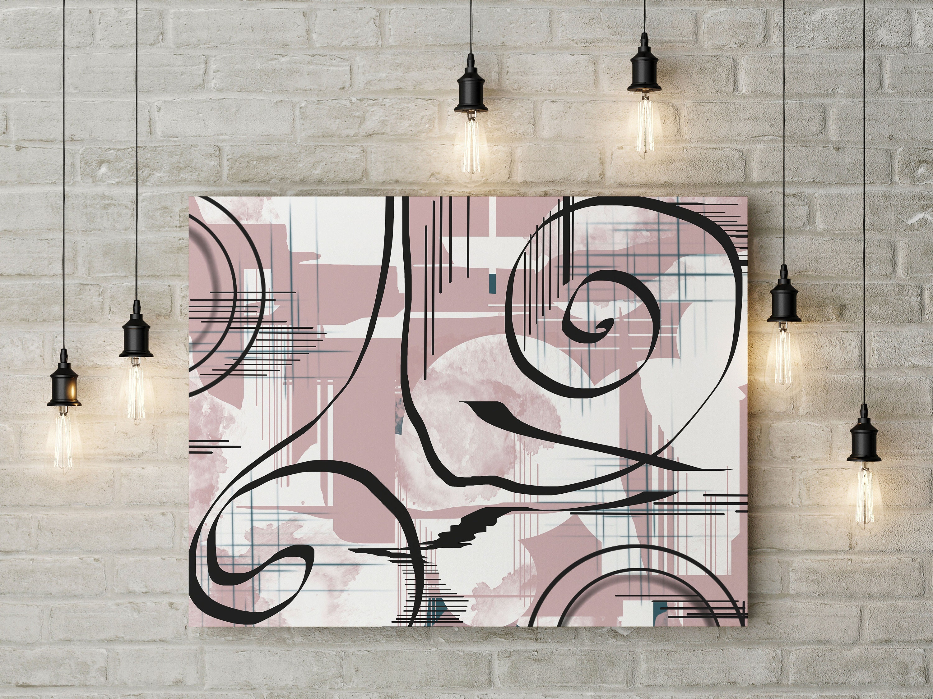 Abstract art print Trendy wall art Abstract digital download Etsy