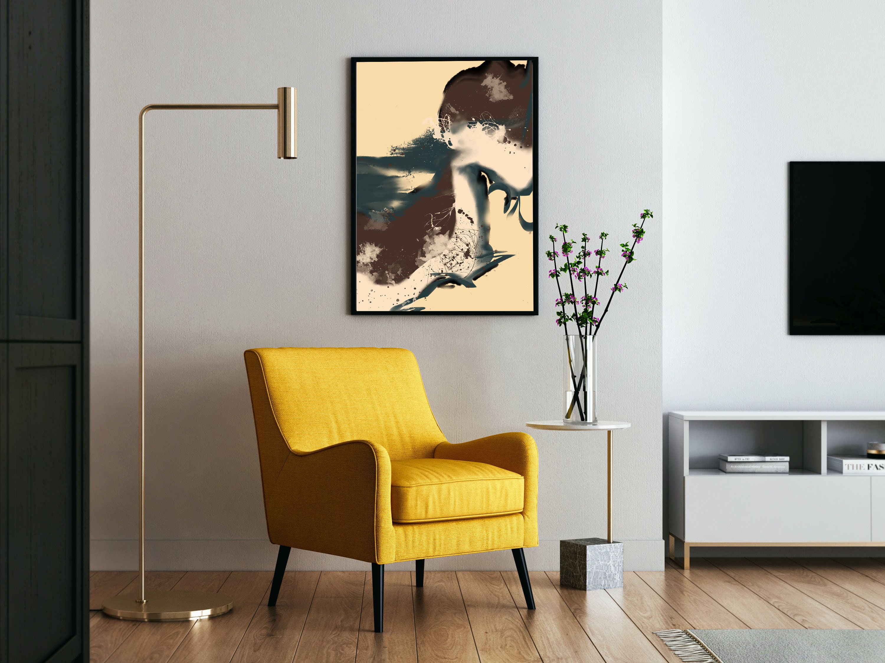 Abstract 24x36 art print Trendy wall art Abstract digital Etsy