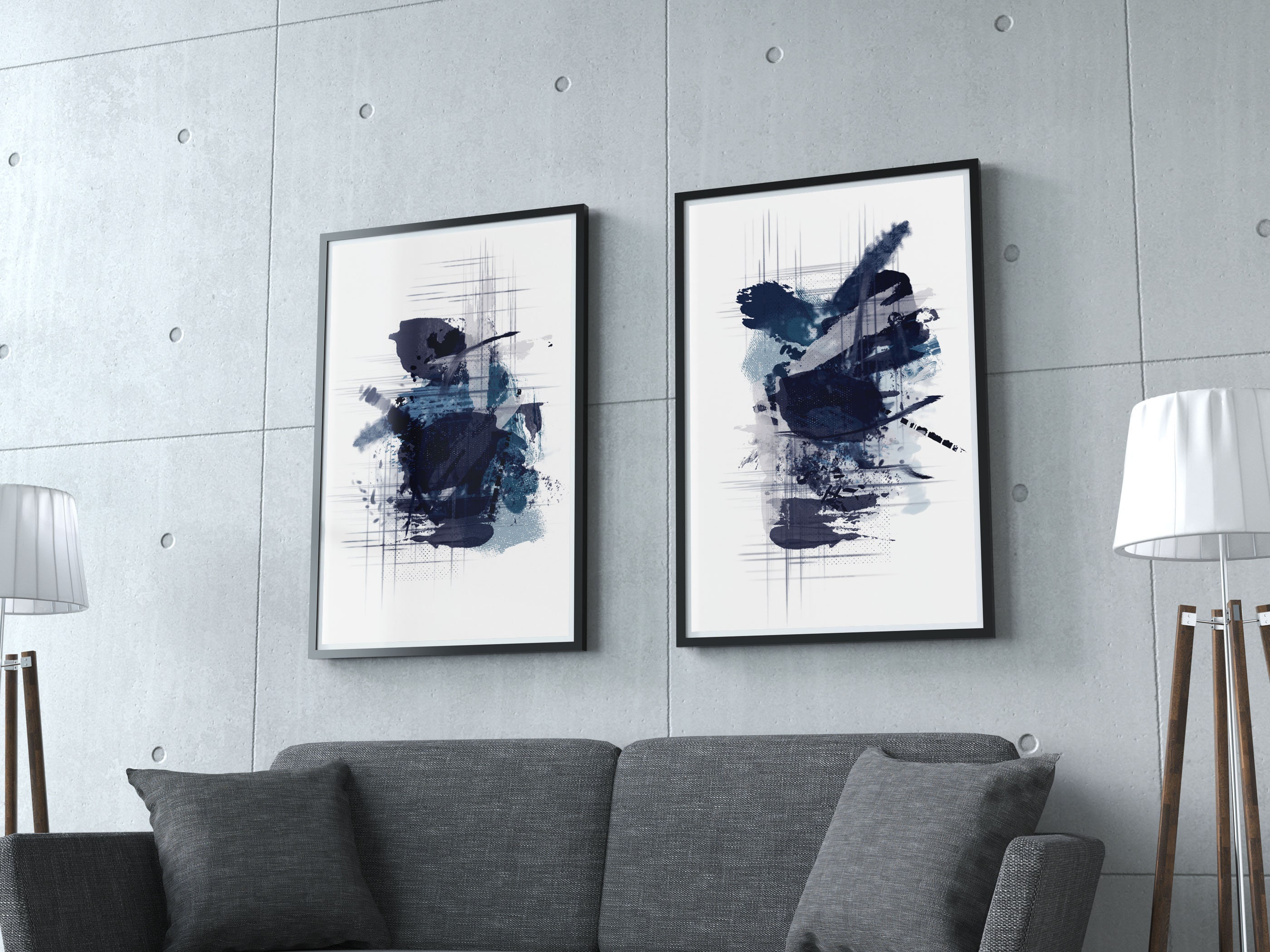 Trendy wall art Abstract art print Abstract digital download Etsy