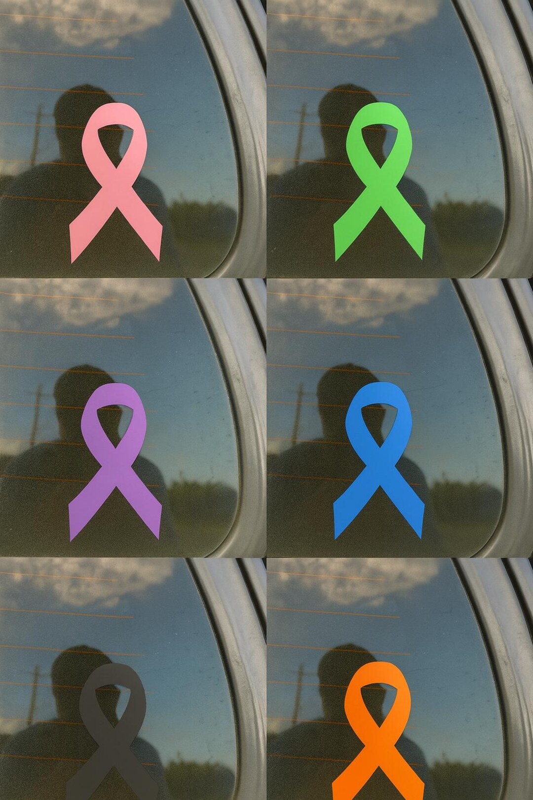 Cancer Awareness Ribbon Decal – Vinyl Sticker for Car Window, Laptop ...