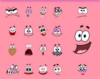 Spongebob face svg | Etsy