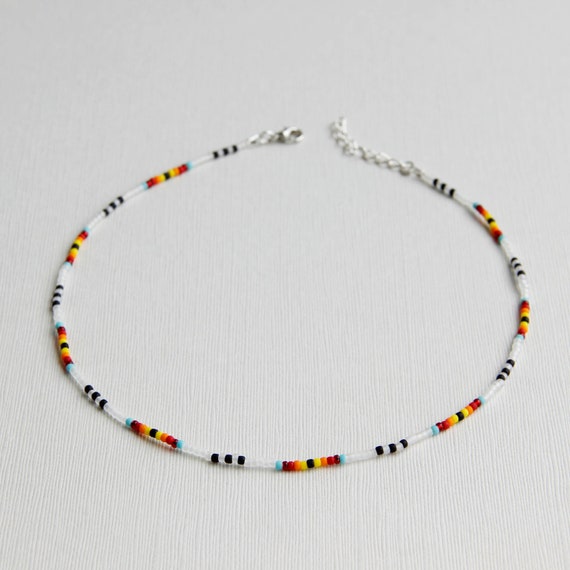 Buy Colorful Bead Choker Native Beadwork Small Bead Necklace