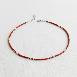 Colorful choker Small bead necklace Native beadwork Handmade jewelry for Unisex