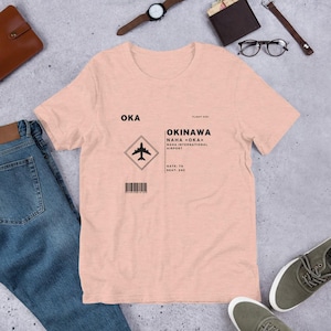 Okinawa Boarding Pass T-Shirt, Okinawa Japan, Okinawa Travel, Okinawa Map, Japan Travel, Okinawa Shirt, Oki Gifts, Okinawa