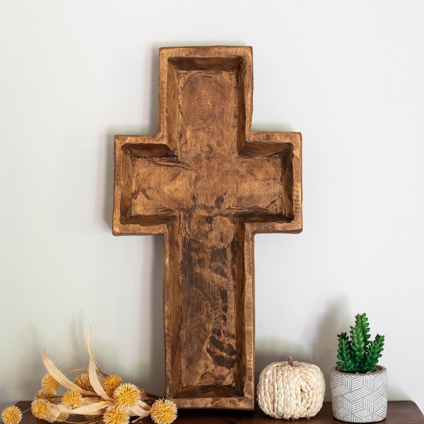 Wooden Cross dough bowl | dough bowl | Christmas bowl | Cross bowl