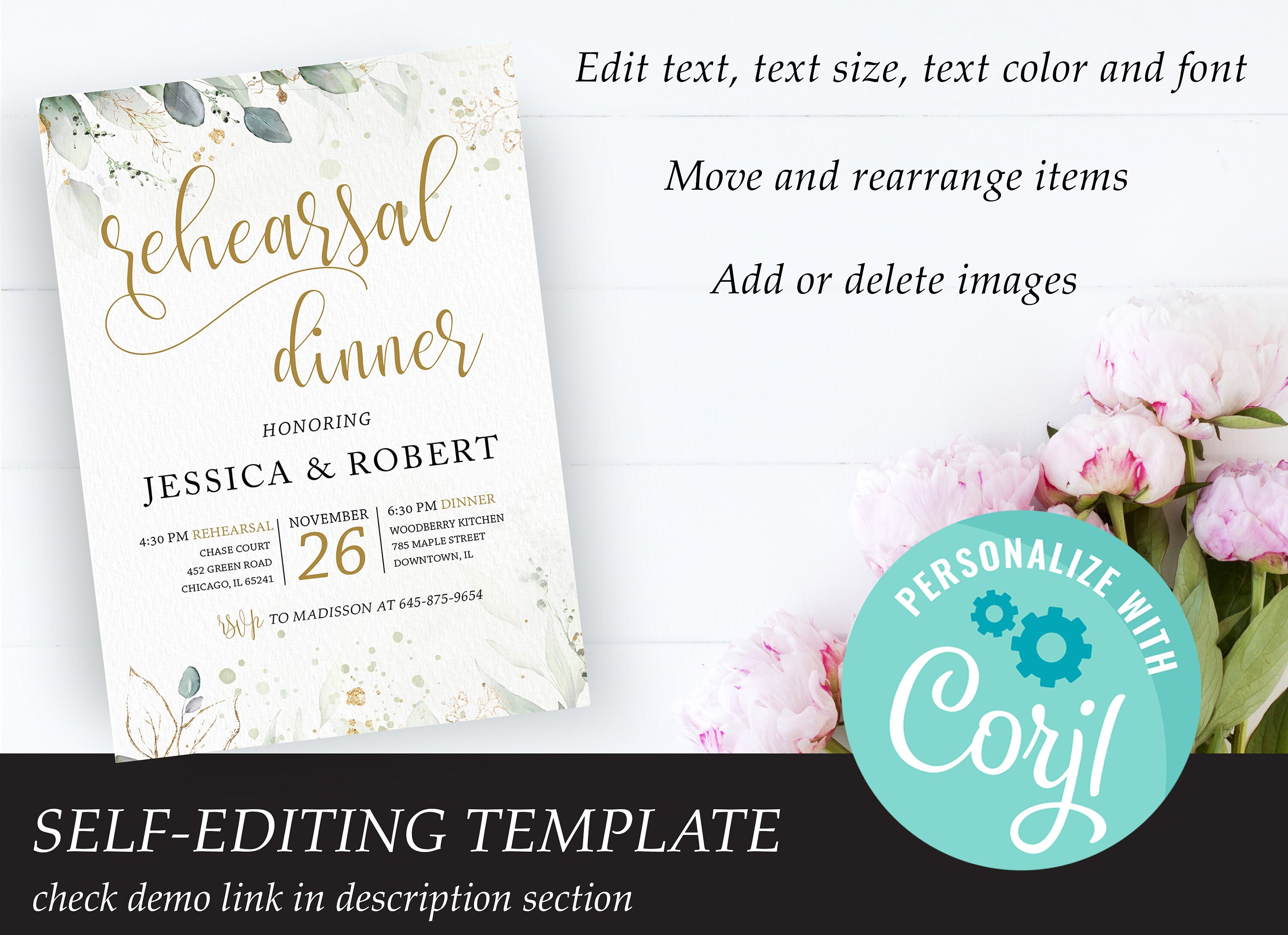 Rehearsal Dinner Invitation the Night Before Invitation Etsy