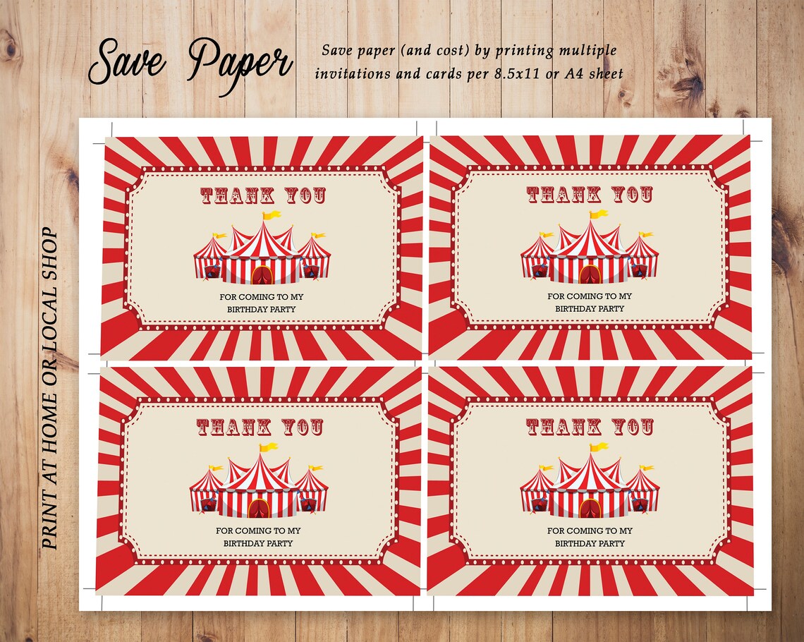 Carnival Ticket Birthday Invitation Circus Party Circus Etsy