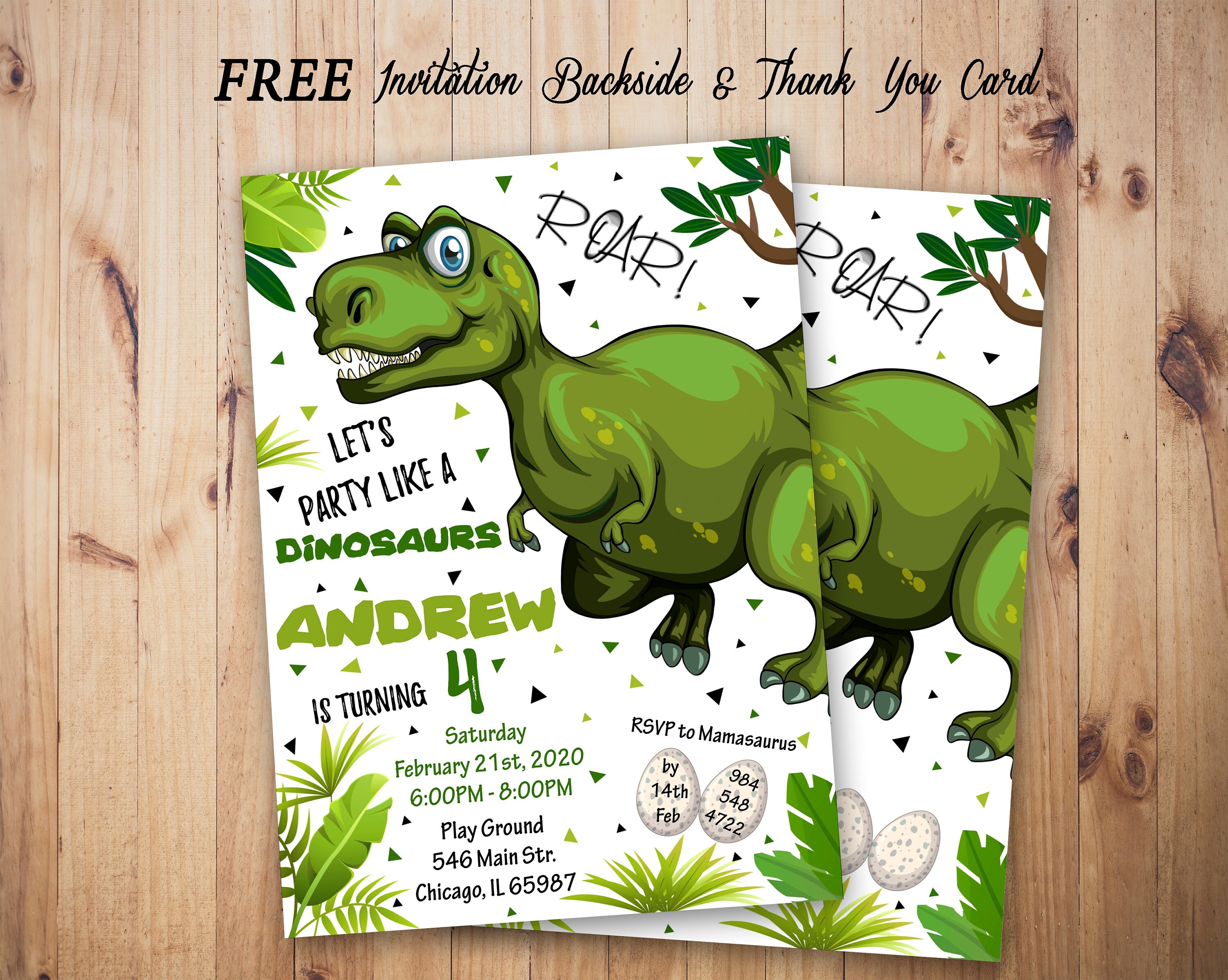 Dinosaur Birthday Invitation,dinosaur Party,dino Party, Printable ...