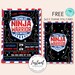 Ninja Warrior Birthday Invitation,Ninja Warrior Birthday, Ninja Warrior Party, Ninja Warrior Invite, Favor Tags, Thank You, CORJL 