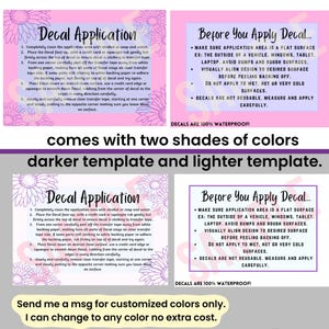 Printable How To Apply Decal Instructions png| Before Decal Application| Vinyl Decal Instructions. Download and print decal Instructions.