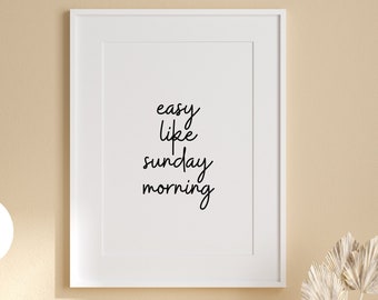 Easy Like Sunday Morning, Bedroom Prints, Bedroom Decor, Wall Prints, Wall Art, Popular Prints, Grey Room, Bedroom Inspo, Bedroom, Prints