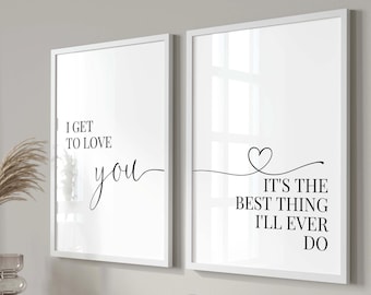 Bedroom Prints Set of 2, Couples Print, Bedroom Print, Set of 2, Bedroom Decor, Bedroom Poster, Grey Prints, Home Prints, Room Inspo