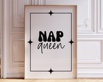 Nap Queen Print, Bedroom Wall Prints, Bedroom Decor, Bedroom Wall Prints, Quote Prints, Above Bed Prints, Wall Decor, Home Prints