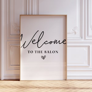 Welcome To The Salon Print, Salon Art, Lash Salon Print, Beauty Wall Art, Beauty Prints, Salon Decor, Girly Prints, Salon Gift