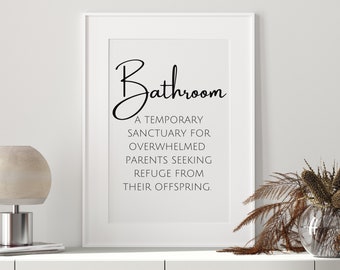 Humorous Bathroom Print | Bathroom Decor | Bathroom Prints | Bathroom Art