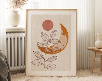 Neutral Boho Wall Prints, Neutral Tones Print, Home Decor, Boho Wall Decor, Abstract Wall Art Prints, Scandi Prints, Abstract Home Decor