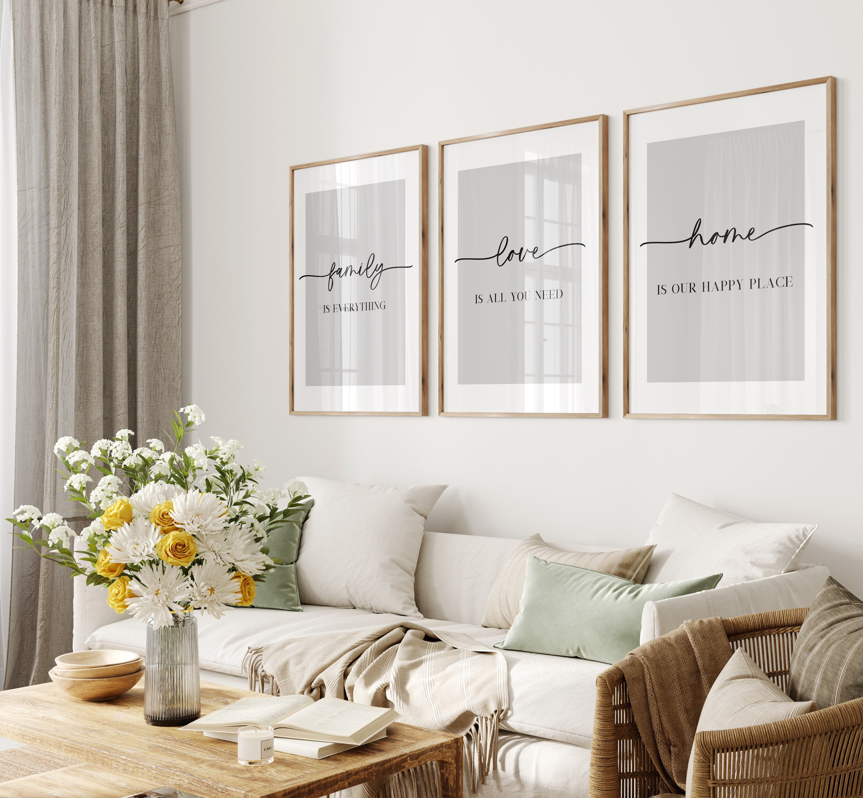 Lounge Prints Set of 3 Above Sofa Prints Home Decor Prints Etsy UK