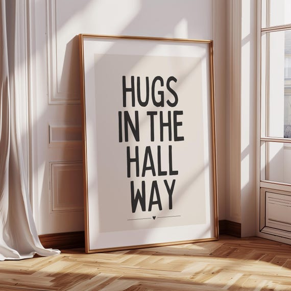 Hugs in the Hallway Print, Botanical Print, Colourful Prints, Cottage Decor, Boho Prints, Home Decor, Hallway Prints, Neutral Decor