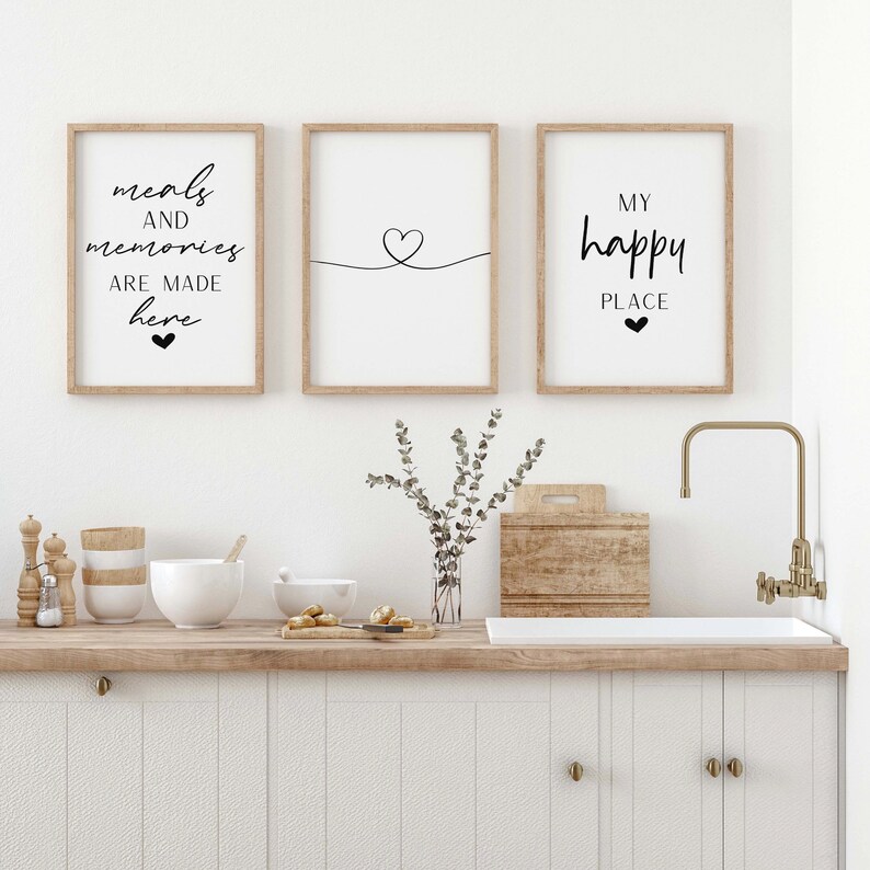 Set of 3 Kitchen Prints Kitchen Print Kitchen Decor Set of Etsy
