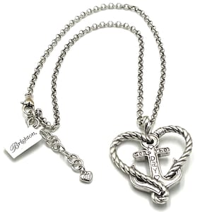 Brighton Anchor & Heart Pendant with Necklace New with Tags zdjęcie 1