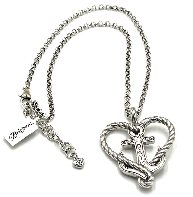 Brighton Anchor & Heart Pendant with Necklace New with Tags zdjęcie 1