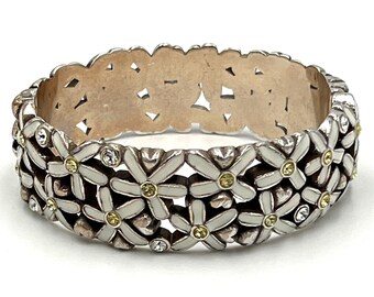 Brighton Enamel Daisy Floral Rhinestones Bracelet