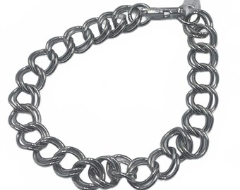 Balfour Sterling Sterling Silver Open/Double Link 7" Fine Scissor Clasp Bracelet
