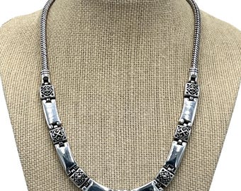 Brighton Silvertone Scroll Vintage Retired Tribeca Necklace