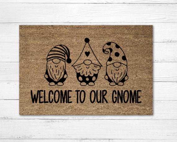 Welcome Winter Door Mat Non Slip Funny Gnomes Entrance Mats