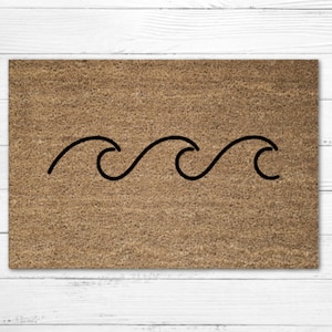 Waves Doormat Rug, Summer Doormat, California Door Mat, Surfing Doormat, Beach Doormat, Custom Welcome Mat, Summer Decor, Funny Doormat