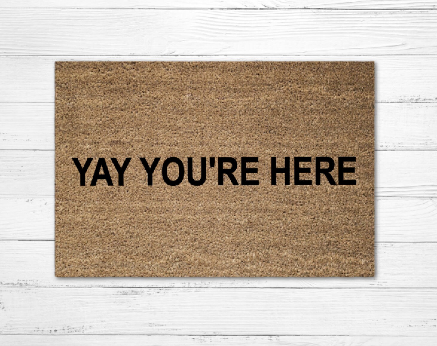 Yay You're Here Doormat Rug Custom Door Mat Personalized Etsy