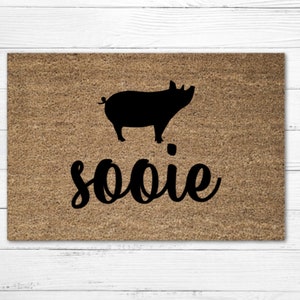 Pig Sooie Doormat Rug, Arkansas Razorback Doormat, University Of Arkansas Mat, Woo Pig Sooie, Custom Door Mat, Funny Doormat, Football Mat