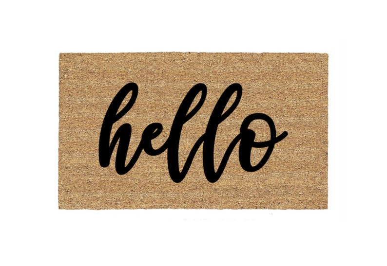 Hello Doormat Rug Doormat Custom Door Mat Etsy
