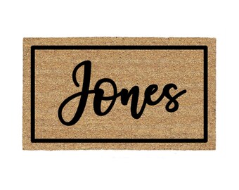 Last Name Personalized Doormat Rug, Custom Door Mat, Personalized Doormat, Welcome Doormat, Housewarming Gift, Wedding Gift, Porch Decor