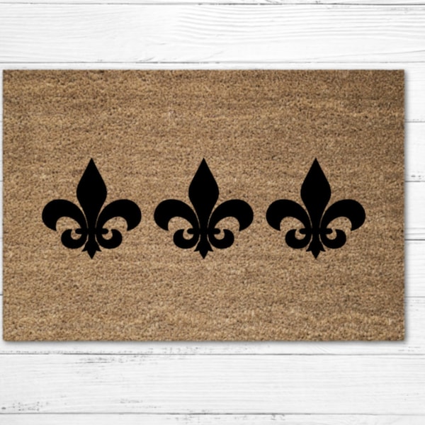 Fleur De Lis Doormat Etsy