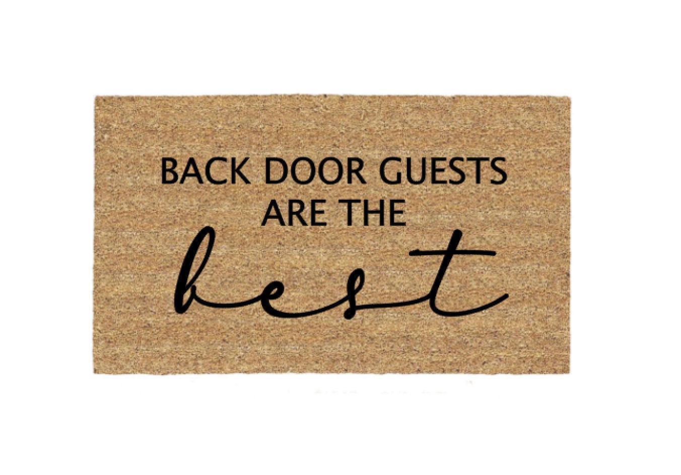 Back Door Guests Are the Best Doormat Rug Custom Doormat Etsy