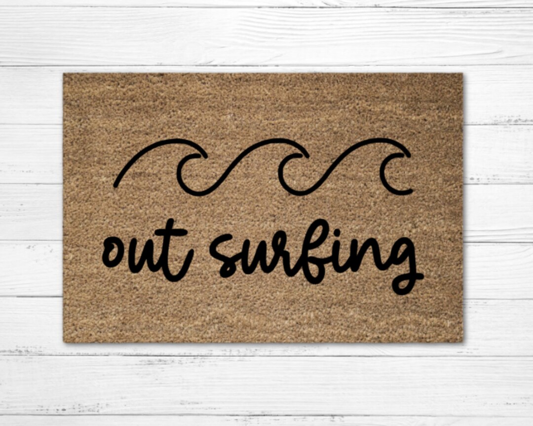 Out Surfing Waves Doormat Rug Summer Doormat California Door Etsy