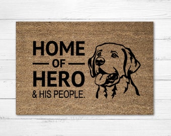 Labrador & His People Dog Doormat Rug, Funny Doormat, Custom Door Mat, Personalized Doormat, Housewarming Gift, Funny Gift, Dog Lover, Porch