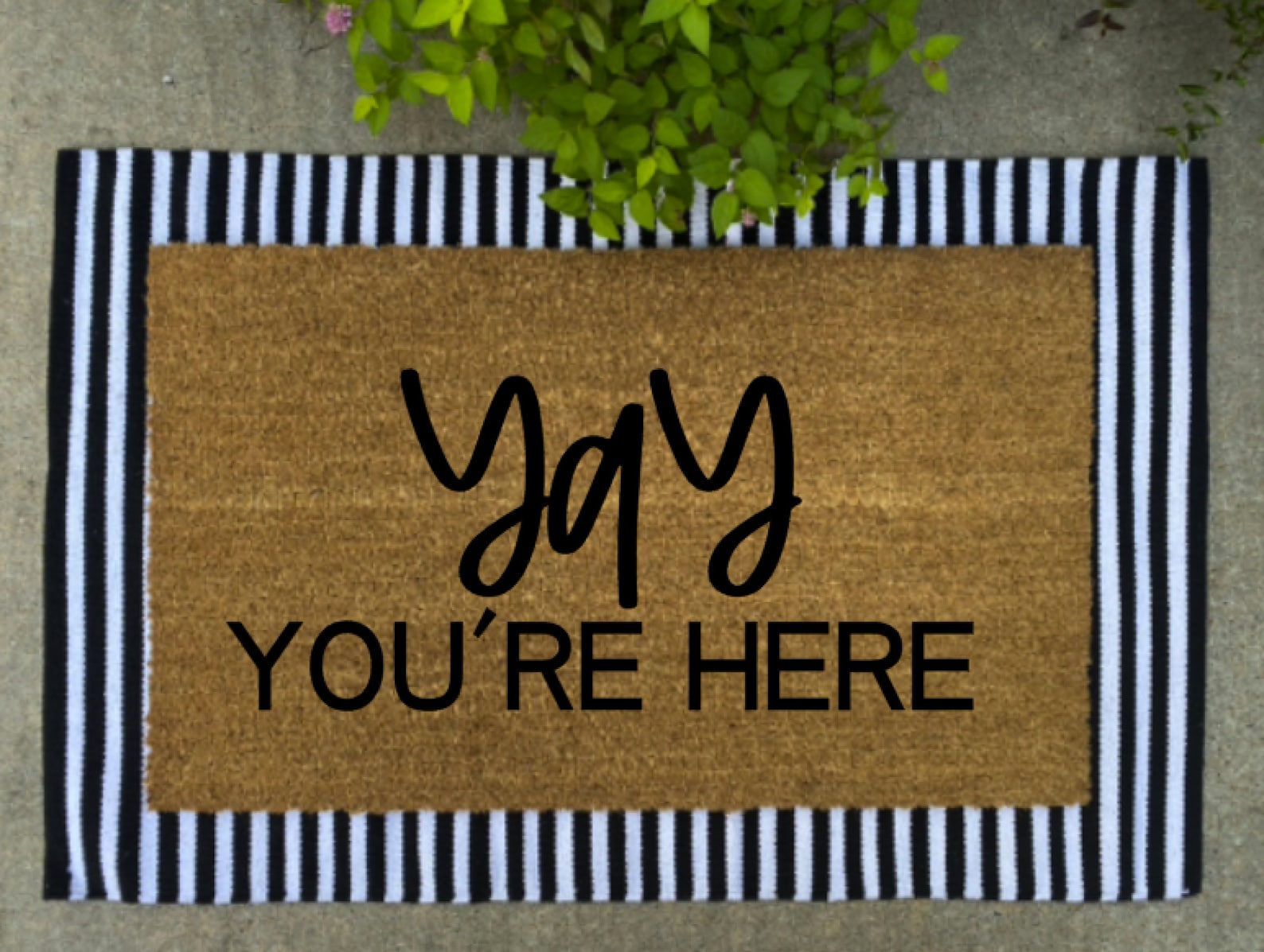 Yay You're Here Doormat Rug Custom Doormat Fall Door Etsy