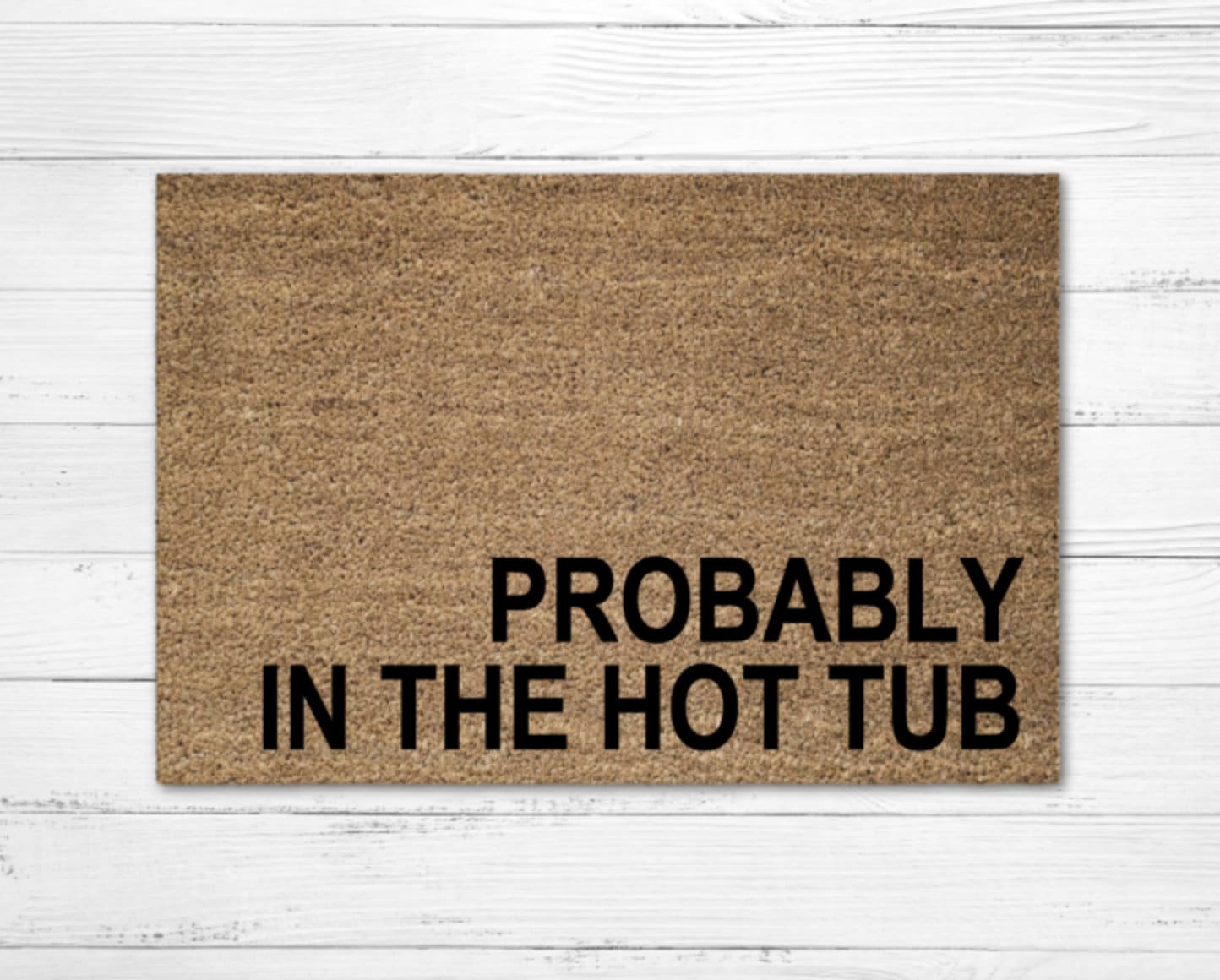 Happens in The Hot Tub Stays in The Hot Tub Doormat Personalized Funny  Front Door Mat Welcome Mat Indoor Outdoor Door Non Slip Rug Home Bathroom  Decor