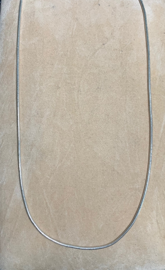 Vintage 18" Silver Snake Chain (1970s) - image 1