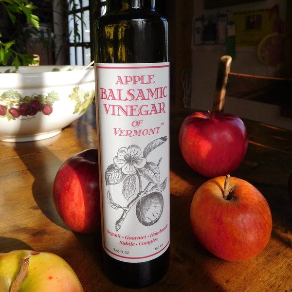 Apple Balsamic Vinegar of Vermont made from organic apples.
