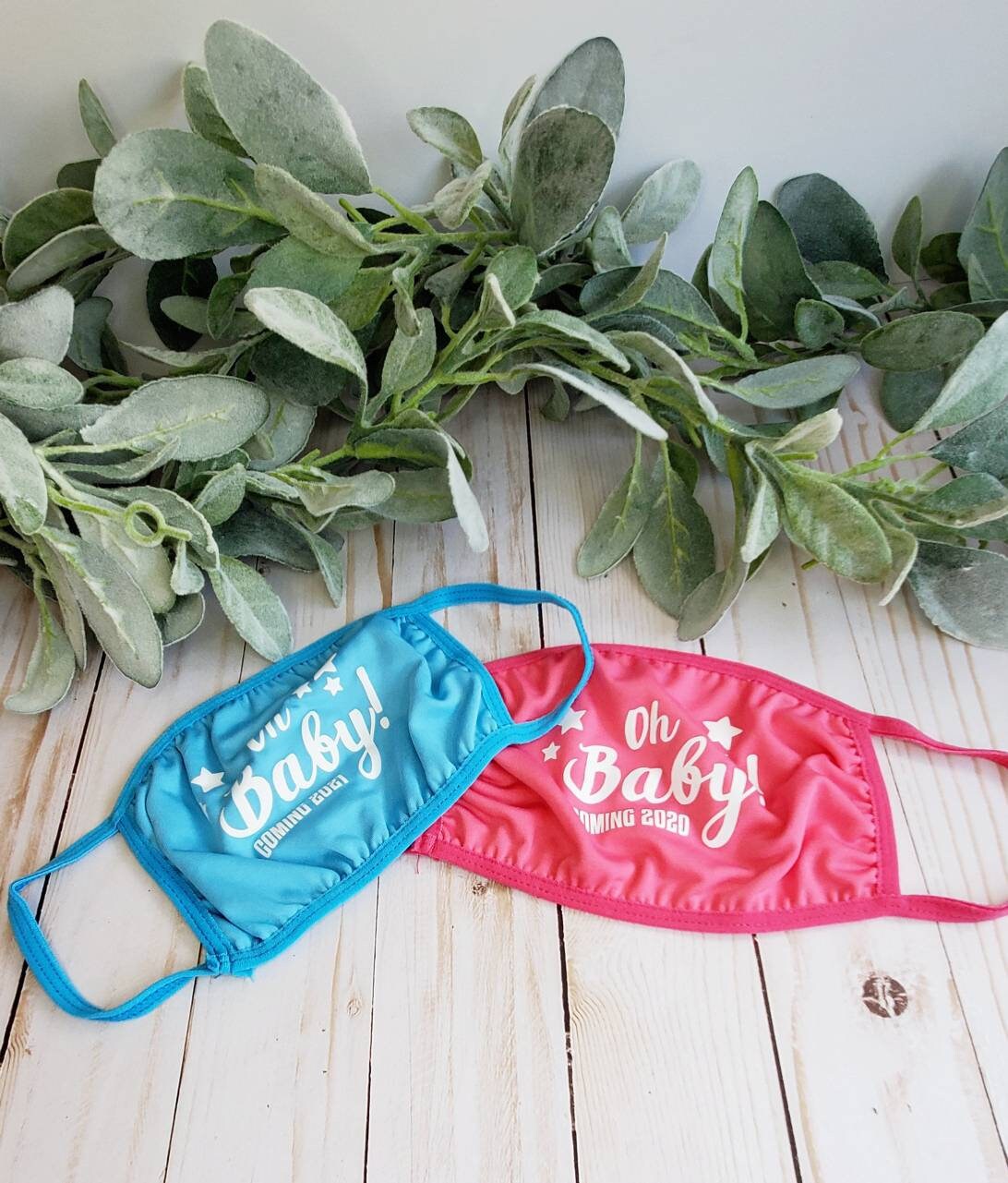 Baby Shower Face Masks / Oh Baby Coming 2020 2021 / Mommy Etsy