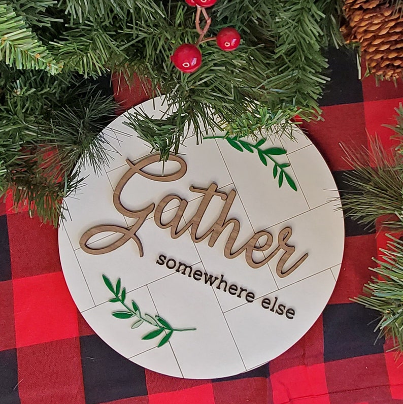 Holiday Wood Table Top Sign / Sarcastic Farmhouse Sign / Etsy