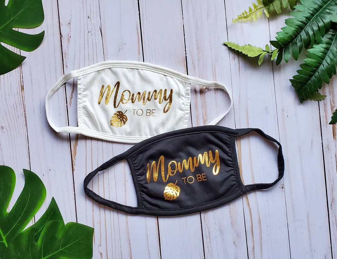 Baby Shower Masks Tropical Mommy Daddy Face Masks Etsy