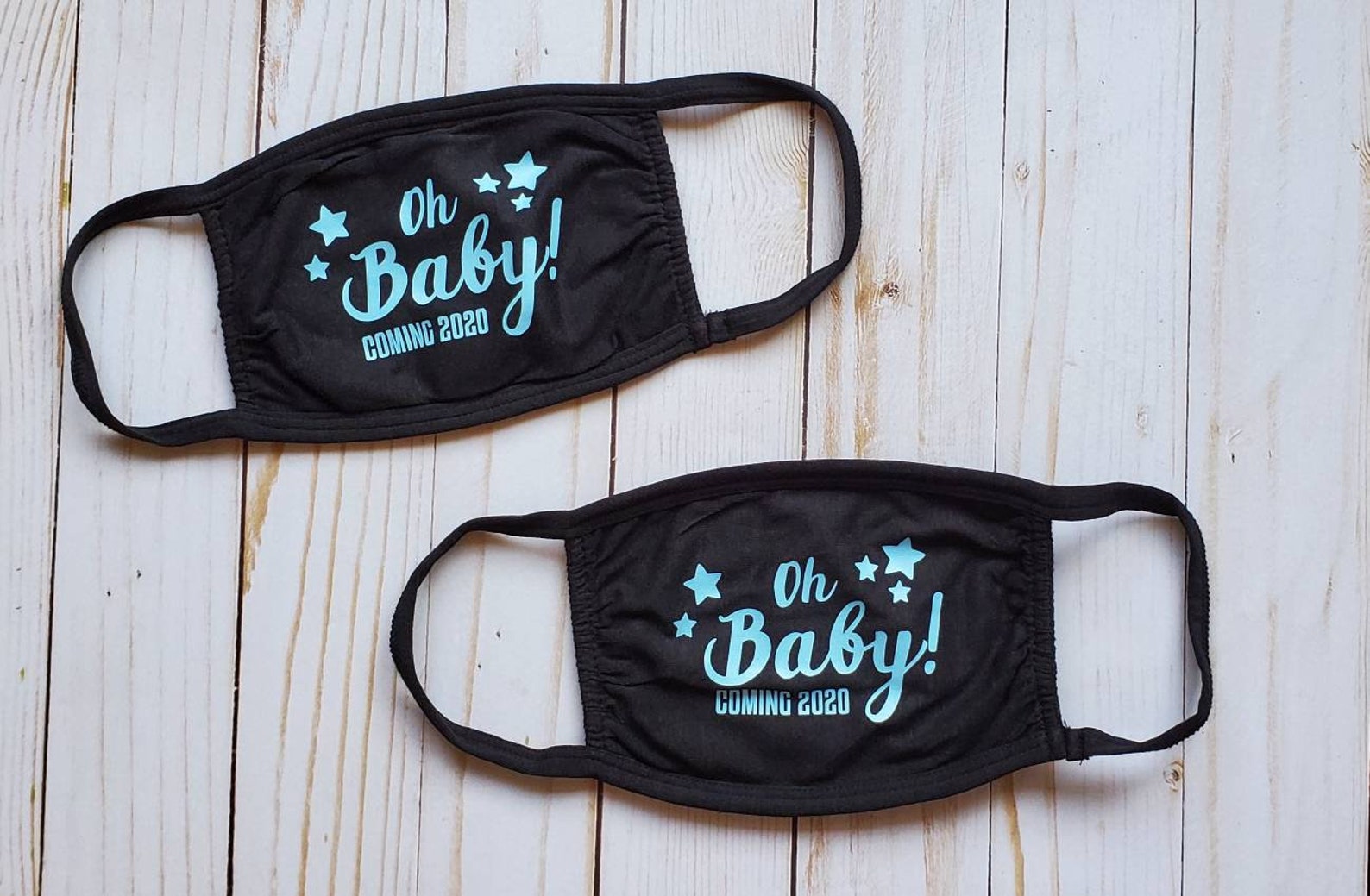 Baby Shower Face Masks / Oh Baby Coming 2020 2021 / Mommy Etsy