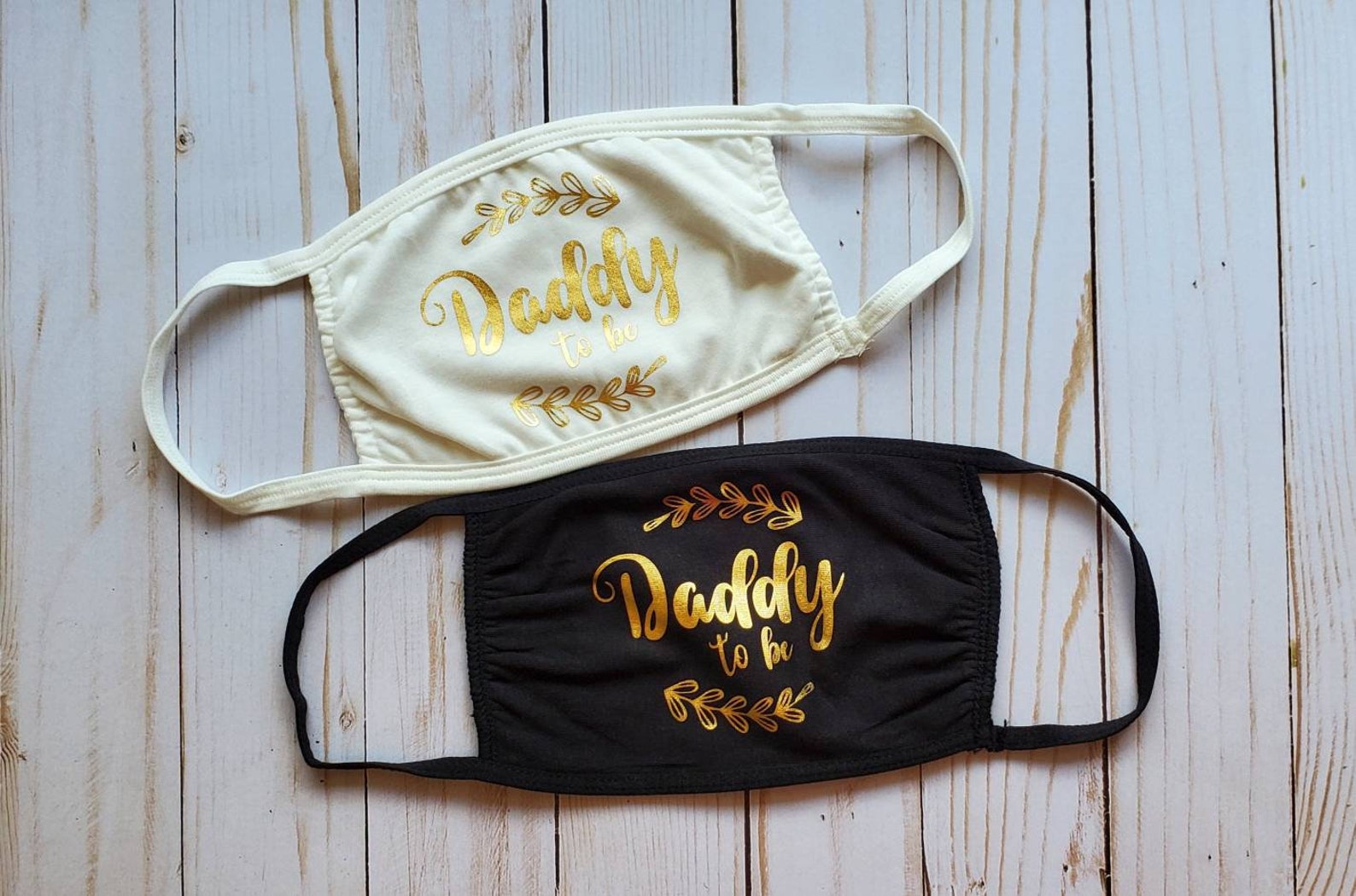 Mommy Daddy to Be Face Masks / Baby Shower / Gender Reveal / Etsy